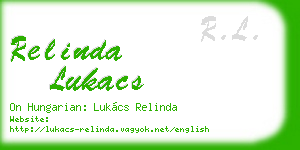 relinda lukacs business card